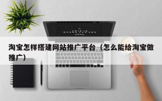 兴安盟淘宝怎样搭建网站推广平台（怎么能给淘宝做推广）